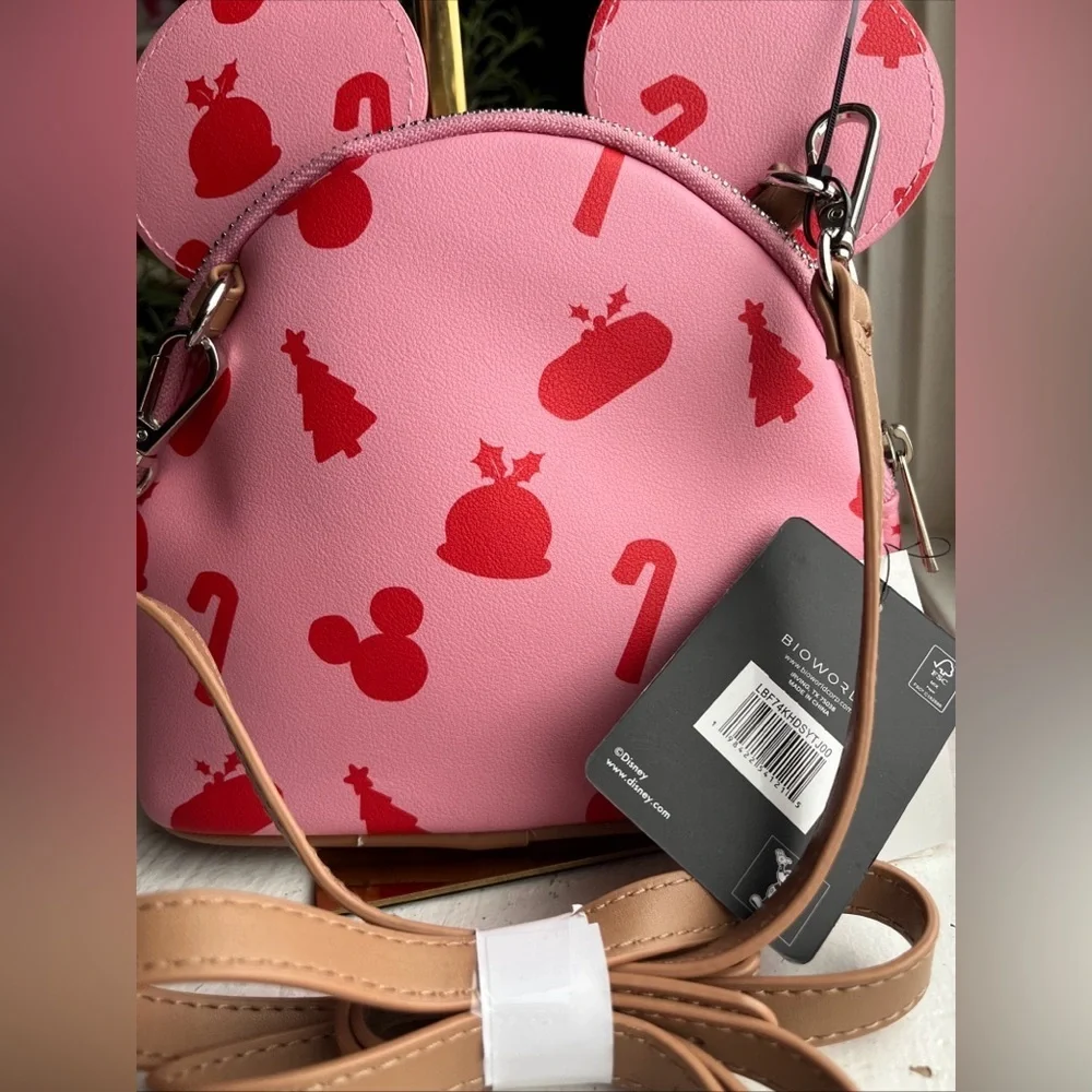Disney Minnie Mouse Christmas Gift Crossbody Bag | BioWorld Holiday Collectible